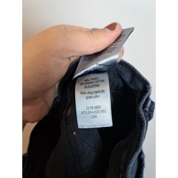 Agolde Toni Black Jeans Distressed Raw Hem Leg W 28 - Picture 5 of 7